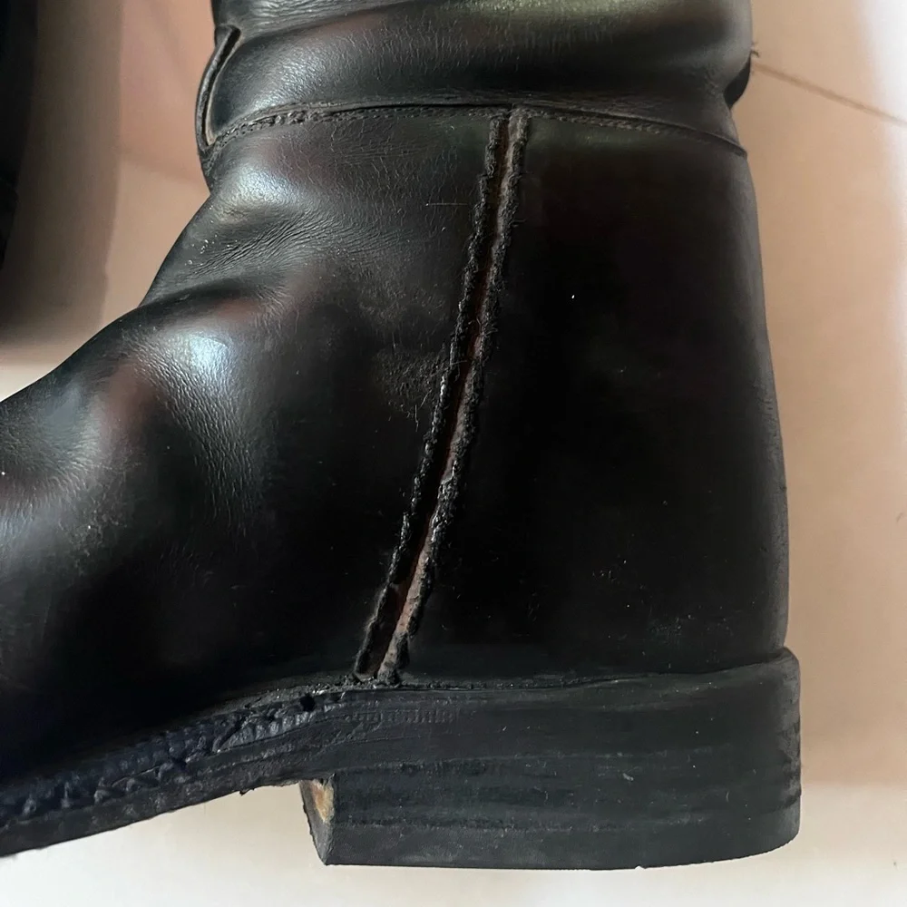 Petrie Black Leather Equestrian Dressage Pull On Women's Riding Boots